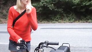 European teen picked up and banged on the side of the road