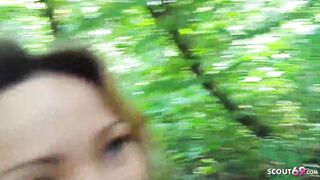German Tinder Date Nele Screw and Smartphone Porn in Forest