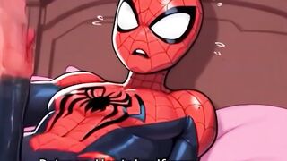 Shemale hentai Spidey’s Cum-Drenched Solo Web Job