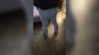 Large Dressed Booty Hotdogging Spunk fountain