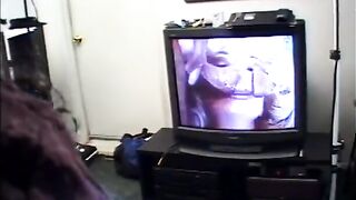 Giant booty chick gets her juicy cunt slammed with 2 ramrods