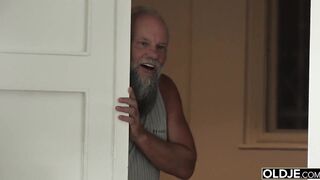 Old Youthful Porn Group banged Teen Takes two old man dongs