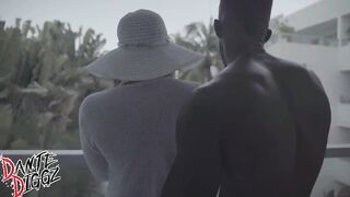 Large Butt Latin babe Shanice Luv Gets a Balcony BBC Cock Down in Front of Everybody at Xbiz Miami and Squirts