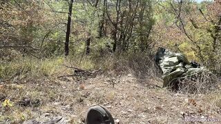 The Overnight in a Tent Ended with Coarse Banging in the Forest