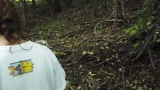For Coffee Break Hot Wench Candi Annie Screws Co-worker POV style in the Woods!