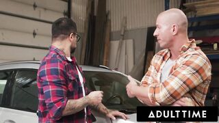 ADULT TIME - Buddies Alex & Web camera Crawford Fix Car Then Jerk Off In The Backseat Previous to Road Travel
