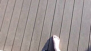Walking with My Feet on the Grass and Showing 'em to U up Close