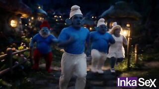 SMURFS PARODY - Large-assed dwarf Putifina receives anal from Garchamel.