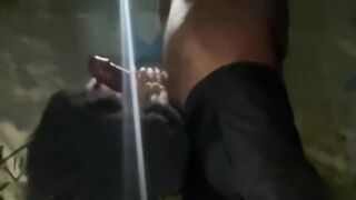 Youthful tattooed beauty had sex with a stranger on the street and got caught.