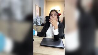 POV Teacher Gets Very Lustful and Screws with Her Sex-toy and Her Hitachi