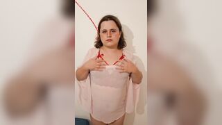 Lovely tranny undressing for u