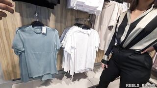 A Marvelous French Cutie Gets Anal Screwed In A Fitting Room By 2 Of Her Brother's Allies !!!