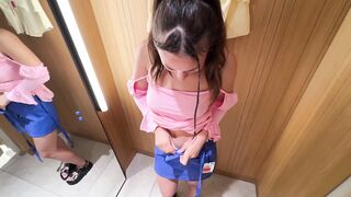 Fitting Room Cheating: Married Wife Sucks Stranger & Gets Banged in the Mall