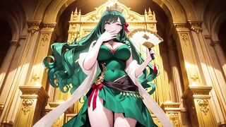 Green Queen on the Golden Throne! Slothful Seduction in a Silk Gown, What Secrets Hide Under?