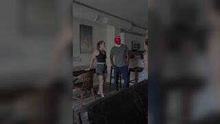 two Harlots Worship BBC in Front of Cuckboy