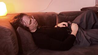 I was tired after work and decided to treat myself to a little smth on the bed.