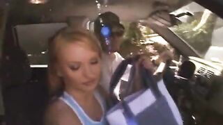 Large man banging blond hottie in her booty