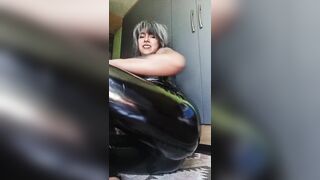 Shiny Pvc Costume Masturbation - Loud Squeaks During the time that I Rub Myself