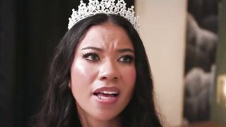 Nervous black bride Ameena Green showing her skills to her father in law