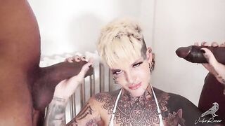 Tattooed full of piercings Australian screws 2 ebony knobs part1 - JULIOROCCO