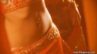 Tiny boobs brunette hair honey playing in the baths
