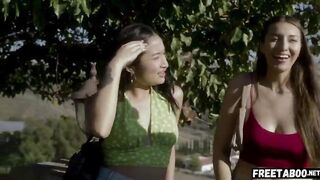 This babe Caught Her Stepsister With Having Sex With Their Trip Guide & Joins In For An Incredible 3some - Full Movie scene On FreeTaboo.Net