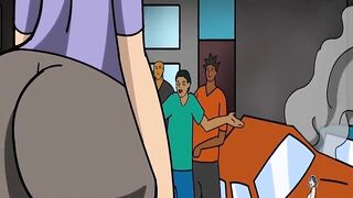 Large Booty step mamma banged in an alley by a group of street boys