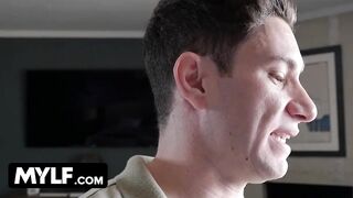 Slutty stepson breeds Sheena Ryder and gives her a baby for her birthday