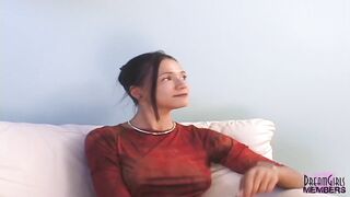 Pretty Brunette hair Makes A Sexy Casting Movie