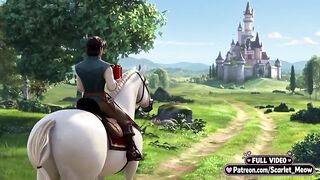 eighteen year old Rapunzel loses her virginity on her birthday (AI-generated)