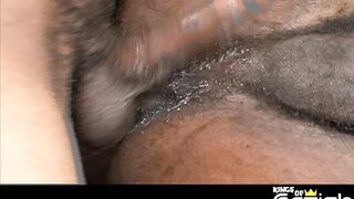 2 ebony homosexual guys have passional anal invasion after licking their taut assholes