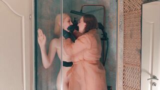 Trans Stepdoughter Caught in the Shower - No Climax Allowed - Hand Over Throat Ebony Glove Fetish and Sissy Vagina Banging Unfathomable