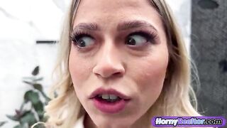 Brunette hair Realtor Ava Amira Welcomes Coulpes Warmly to the Open Abode and Join 'em in Trio Sex Scene