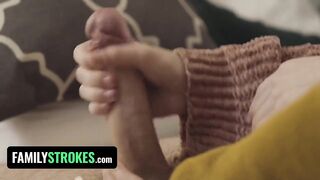 Perv stepmom and stepdad expose their nasty stepdaughter Jessae Rosae's sex secret