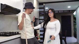 The dude who works at my abode desires to thank me, but I just wish his giant knob - Gabriela Salcedo