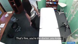 Fake Hospital - Nerdy Large Tit Angel Gets a Physical From Her Top to Her Constricted Snatch