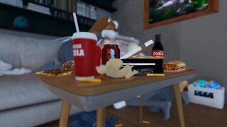 Fast Food Diva. 2 Maids Fun Their Mastix During the time that Watching TV. Emptie41