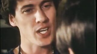 Slutty jock sucking playgirl takes schlong in vagina and spunk flow in classic porn