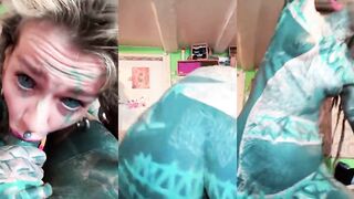 Tattooed Angel Takes POV Screw and Creamy Finish