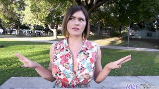 MilfTrip Large Tit mother I'd like to fuck Krissy Lynn Widens Snatch Lips For Fortunate Dude