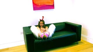 GRANDDAD SPANKS NASTY BUNNY LILY KINK OVER HIS KNEE
