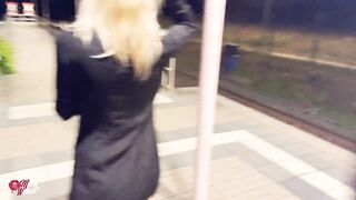 Lascivious Bitch Drilled in the Midst of the Educate Station!!