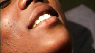 Ebony floozy with natural boobs gets pounded by a ebony boy