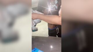 Large Ass Hotwife gets rammed in parking lot whilst Spouse records from afar