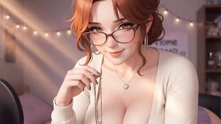 Fleshly Lactation ASMR – Whispering Redhead Massages Her Enormous Milky Melons