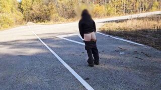 Gorgeous autumn and my stripped butt went for a walk