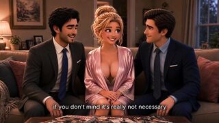 Lascivious Golden-haired got drilled by 2 STRANGERS