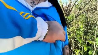 Emo Doll in the Midst of Nature Sucking Ramrod BJ Outdoors