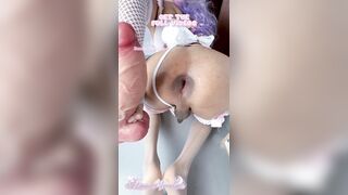 Indecent trans hotty cumming with a can of Soda up her butt - BONNIE NYMPHA