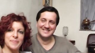 Naughty amateur italian wench with large breasts takes a worthy rod